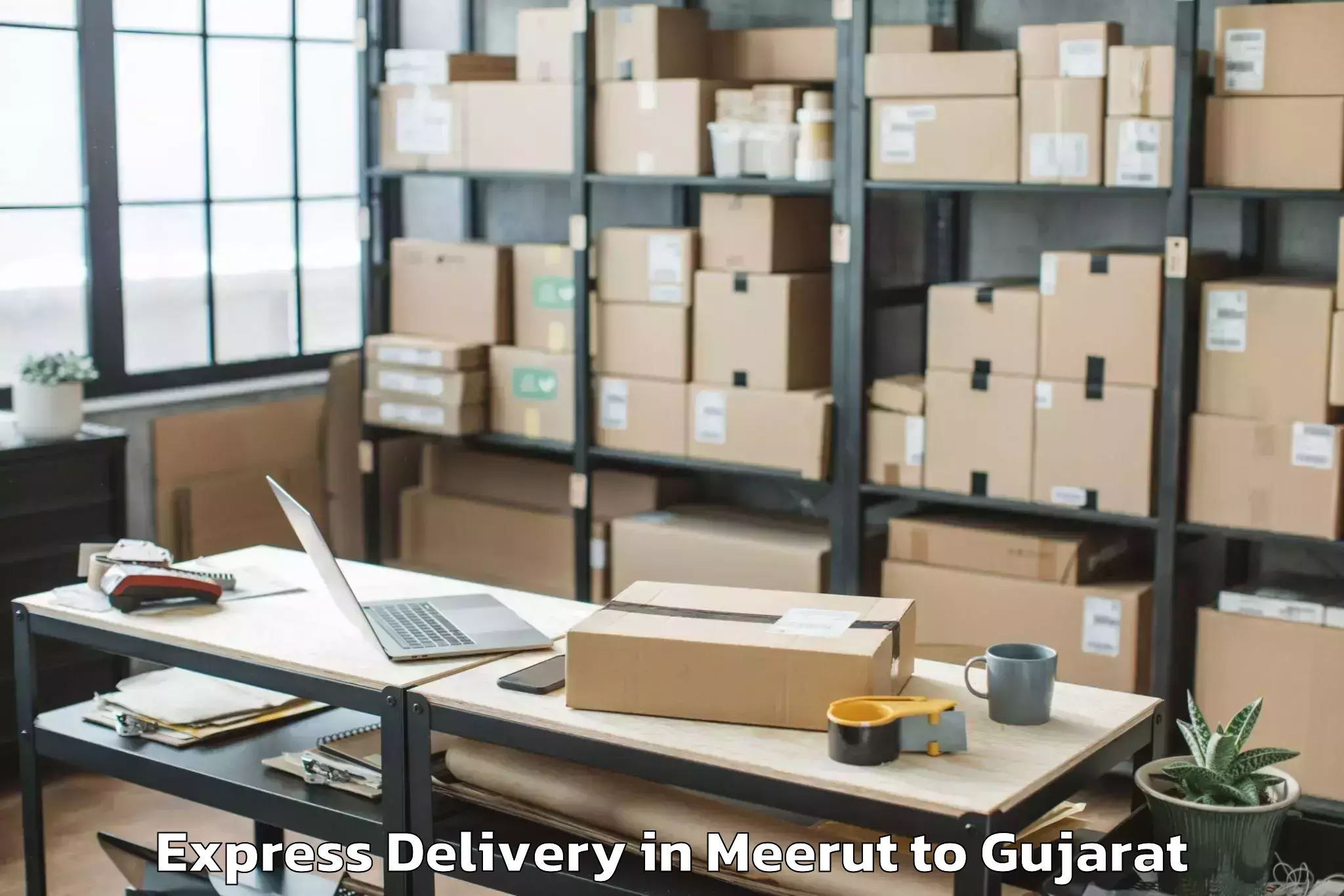 Get Meerut to Dediapada Express Delivery